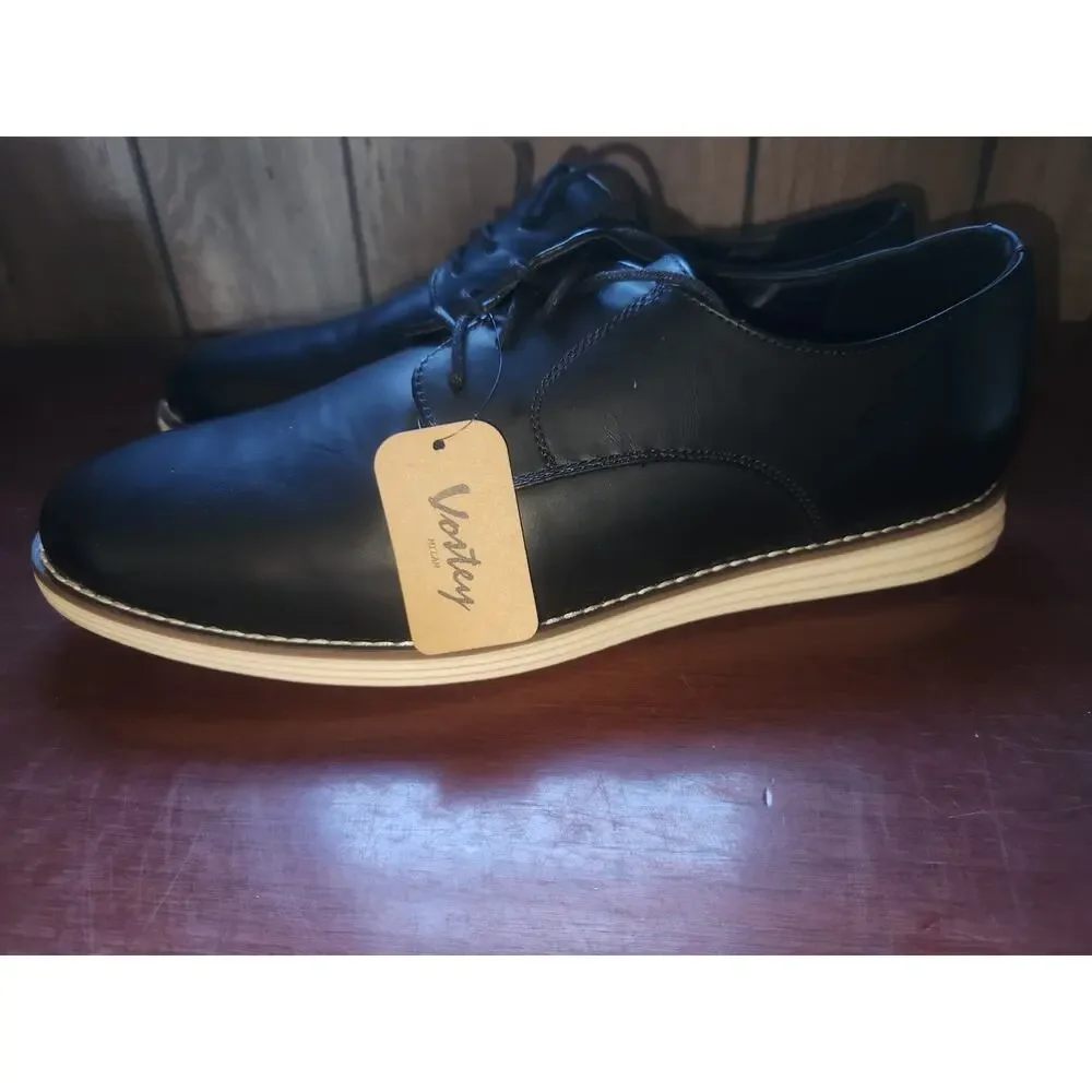 Vostey Milan Black Oxford Dress Shoes Men's Size 13 New With Tags
